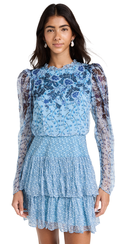 Saloni Ava B Mini Dress In Floret Petal | ModeSens