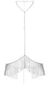 Fleur Du Mal Crystal Body Chain In Nickel