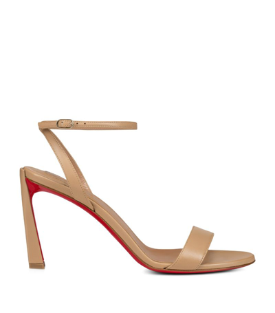 Christian Louboutin Condora Queen Leather Sandals 85 In Nude