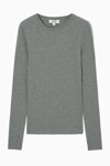 Cos Slim-fit Long-sleeve Top In Grey