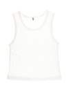 R13 Distressed Tank Top In White