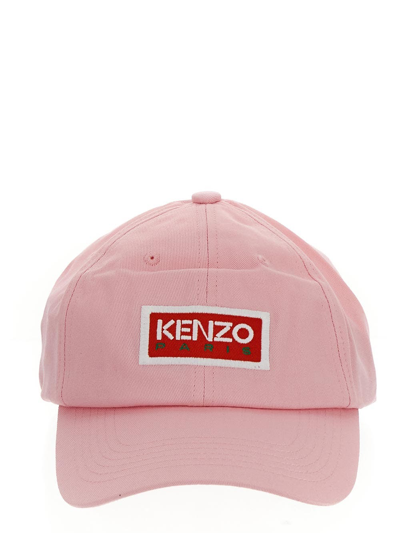 Kenzo Logo Baseball Cap In Light Pink