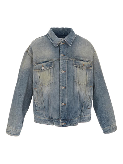 Mm6 Maison Margiela Denim Jacket In Azul Claro