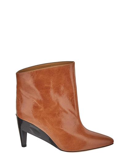 Isabel Marant Crazed Modern Boot In Brown