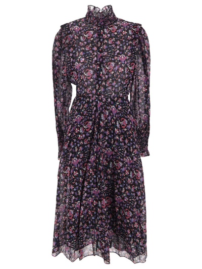 Isabel Marant Étoile Galoa Cotton Dress In Multicolor