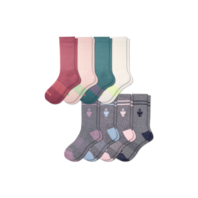 Bombas Calf Sock 8-pack In Pink Rose Mix