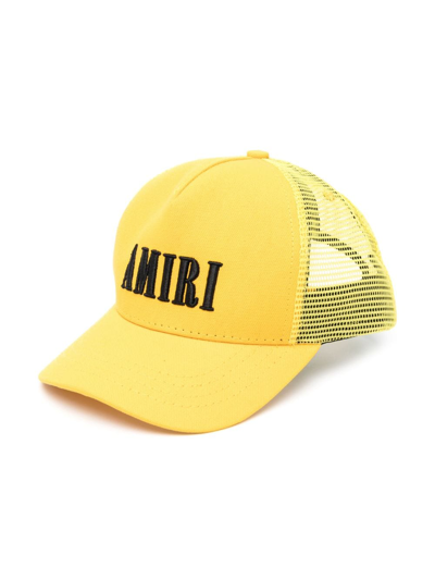 Amiri Kids' Logo Baseball Cap In Yellow