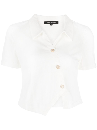 Tout A Coup Slanted Cropped Top In White