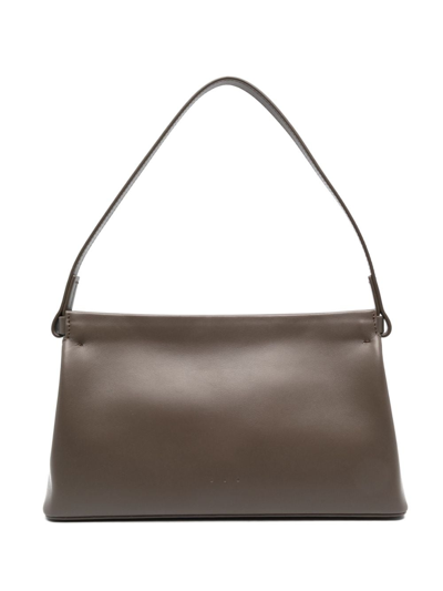 Aesther Ekme Sway Baguette Leather Bag In Grey