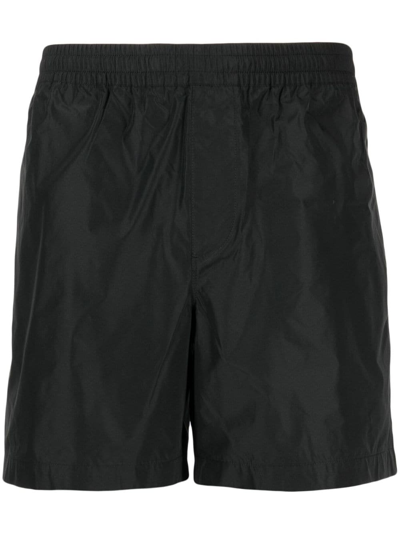 Ferragamo Elastic-waist Bermuda Shorts In Black