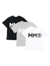 MM6 MAISON MARGIELA LOGO印花棉T恤（三件装）