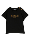 BALMAIN LOGO-PRINT COTTON T-SHIRT