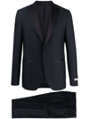 CANALI SATIN-TRIM SINGLE-BREASTED WOOL SUIT