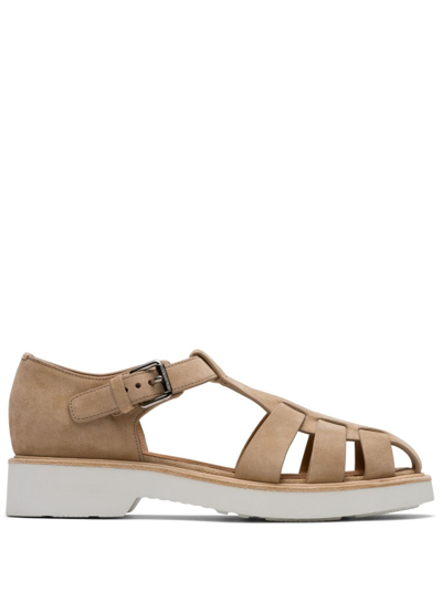 Church's Hove W4 Suede Sandals In Brown