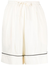 Sleeper Off-white Pastelle Pyjama Shorts In Beige