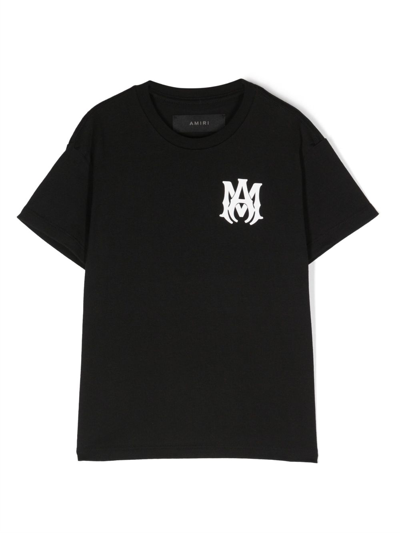 Amiri Kids' Logo-print Cotton T-shirt In Black