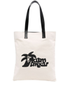 Palm Angels Logo-print Canvas Tote Bag In Neutrals