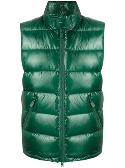 Aspesi Padded Feather-down Gilet In Verde