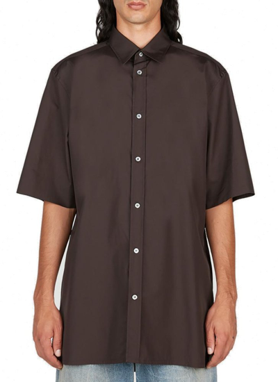 Maison Margiela Short Sleeve Shirt In Brown