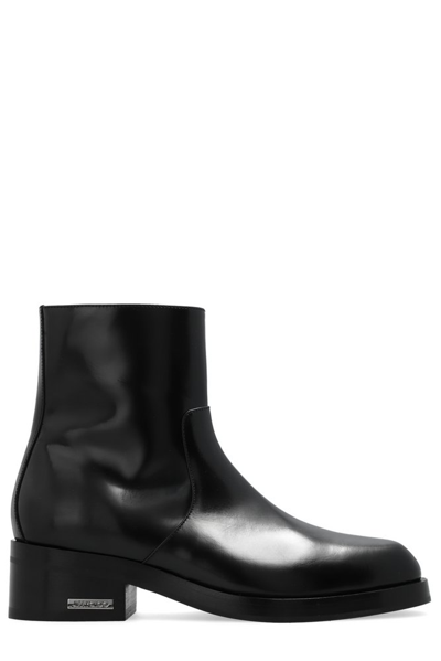 Jimmy Choo Elias Leather Ankle Boots In Black