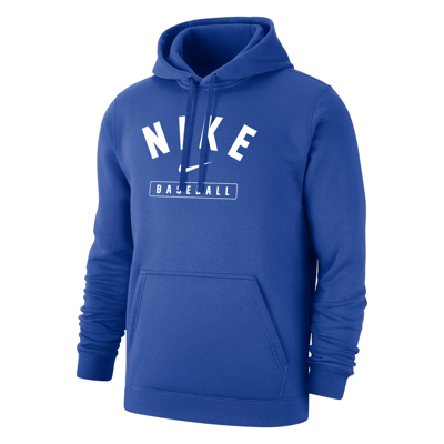 Nike Men's Baseball Pullover Hoodie In Blue