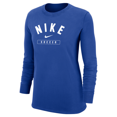 Nike Women's Swoosh Soccer Long-sleeve T-shirt In Blue