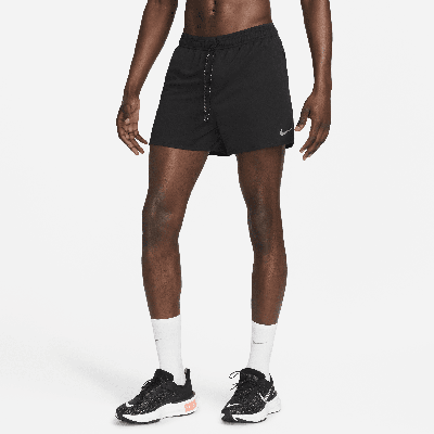 Nike Men's Dri-fit Stride Running Division 4" Brief-lined Running Shorts In Black