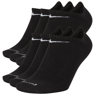 Nike Unisex Everyday Plus Lightweight Training No-show Socks (6 Pairs) In Black