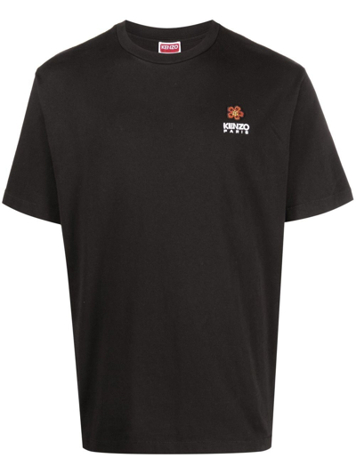 Kenzo Crest Boke Flower T-shirt In Black