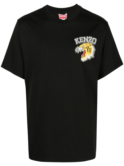Kenzo Tiger Varsity Jungle T-shirt Black Female In Noir