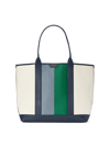 Kate Spade New York Racing Stripe Large Canvas Tote In Blazer Blue Multi