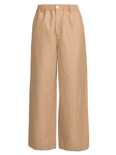 Marni Men's Flare Linen & Cotton Trousers In Nomad