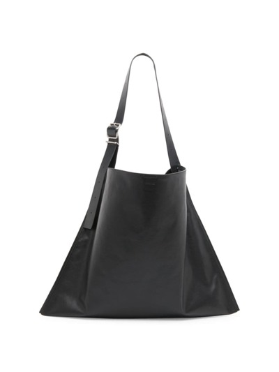 Jil Sander Men's Belt Leather Hobo Bag In Black