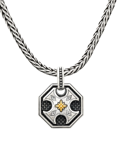 Konstantino Men's Axel Sterling Silver & Bronze Octagonal Pendant