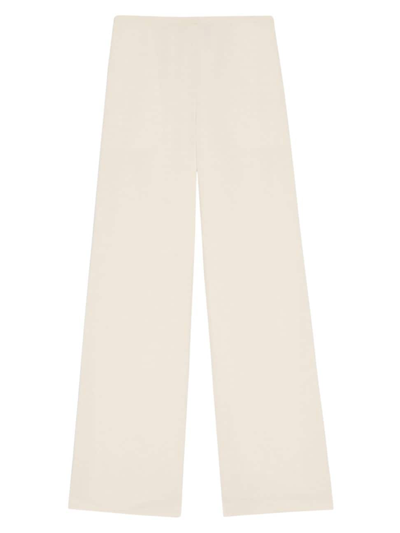 Theory Po Wide-leg Trousers In Rice