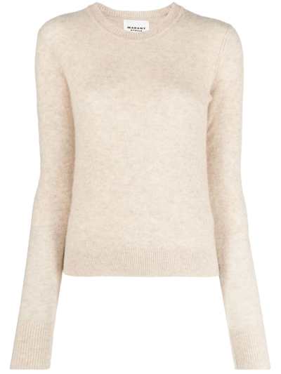 Marant Etoile Crew-neck Long-sleeves Knitted Sweater In Neutrals