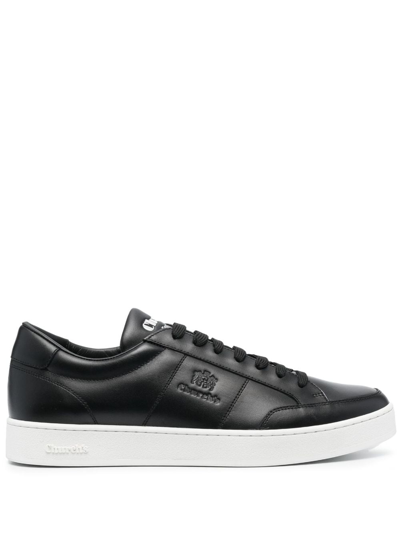 CHURCH'S LANCING LOGO-DEBOSSED LEATHER SNEAKERS