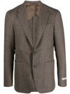 CANALI SINGLE-BREASTED WOOL-BLEND BLAZER