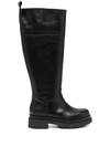 P.A.R.O.S.H KNEE-HIGH LEATHER BOOTS