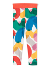 Stella Mccartney Logo-print Elasticated-waist Leggings In Orange