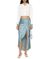 JONATHAN SIMKHAI Elizabetta Front Slit Skirt In Celeste Blue