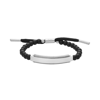 SKAGEN Skagen Men's Sea Glass Black Glass Beaded Bracelet