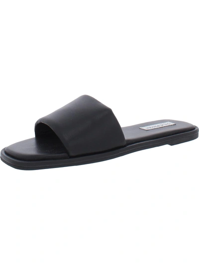 Steve Madden Nixi Womens Indoor/outdoor Slip On Slide Sandals In Black