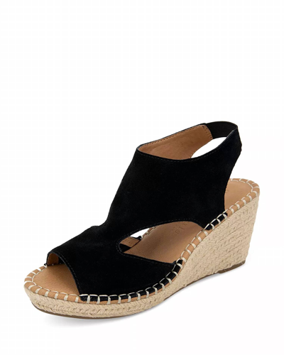 Gentle Souls Women's Cody Wedge Espadrille Sandals In Black