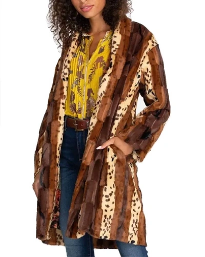Johnny Was Patchwork Faux Fur Jacket In Multi