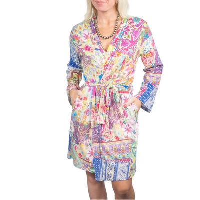 Johnny Was Talavera Sleep Robe In Multi In Pink