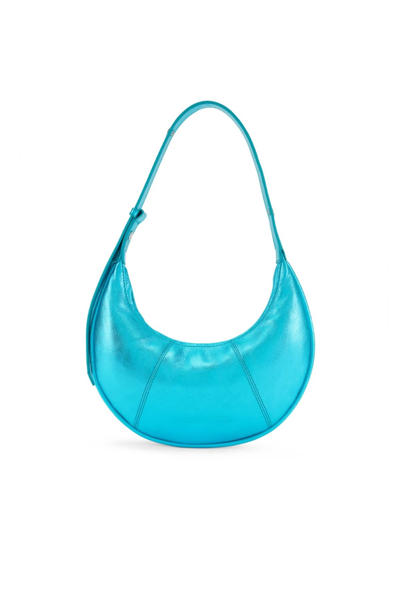 Simon Miller Mini Dough Leather Shoulder Bag In Suburban Blue