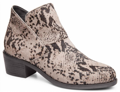 Me Too Zest Cool Snake Ankle Booties In Grey