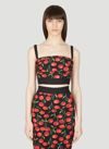 DOLCE & GABBANA CHERRY CROPPED TOP