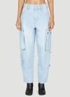 Isabel Marant Elore Tapered-leg Cargo Jeans In Blue